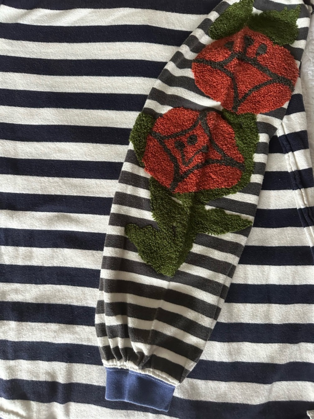 We the Free, Free People Rose Stem Tee oversized, striped, sweater. Boho Small - Picture 10 of 13
